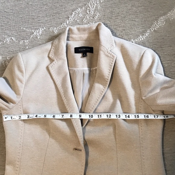 Classic Talbots Beige Women's Blazer size 6 Summer Wardrobe Capsule, Timeless - Picture 10 of 11